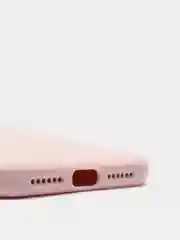 Коралловый меланж чехол для iPhone XR матовый силиконовый с закрытым низом и бархатом внутри