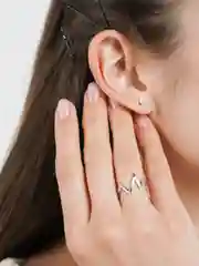 Серебряный кольцо "Пульс"