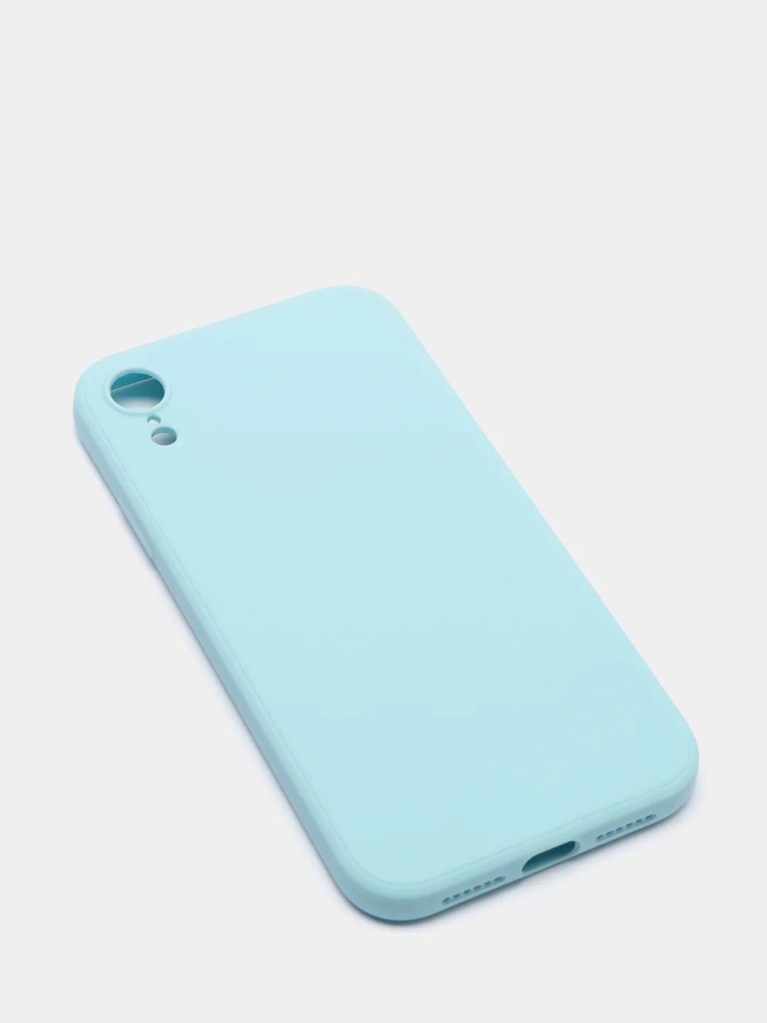 Ледяной чехол для iPhone XR матовый силиконовый с закрытым низом и бархатом внутри