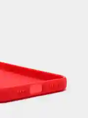 Красный чехол силиконовый iPhone 12 PRO матовый с защитой камер, закрытым низом и бархатом внутри