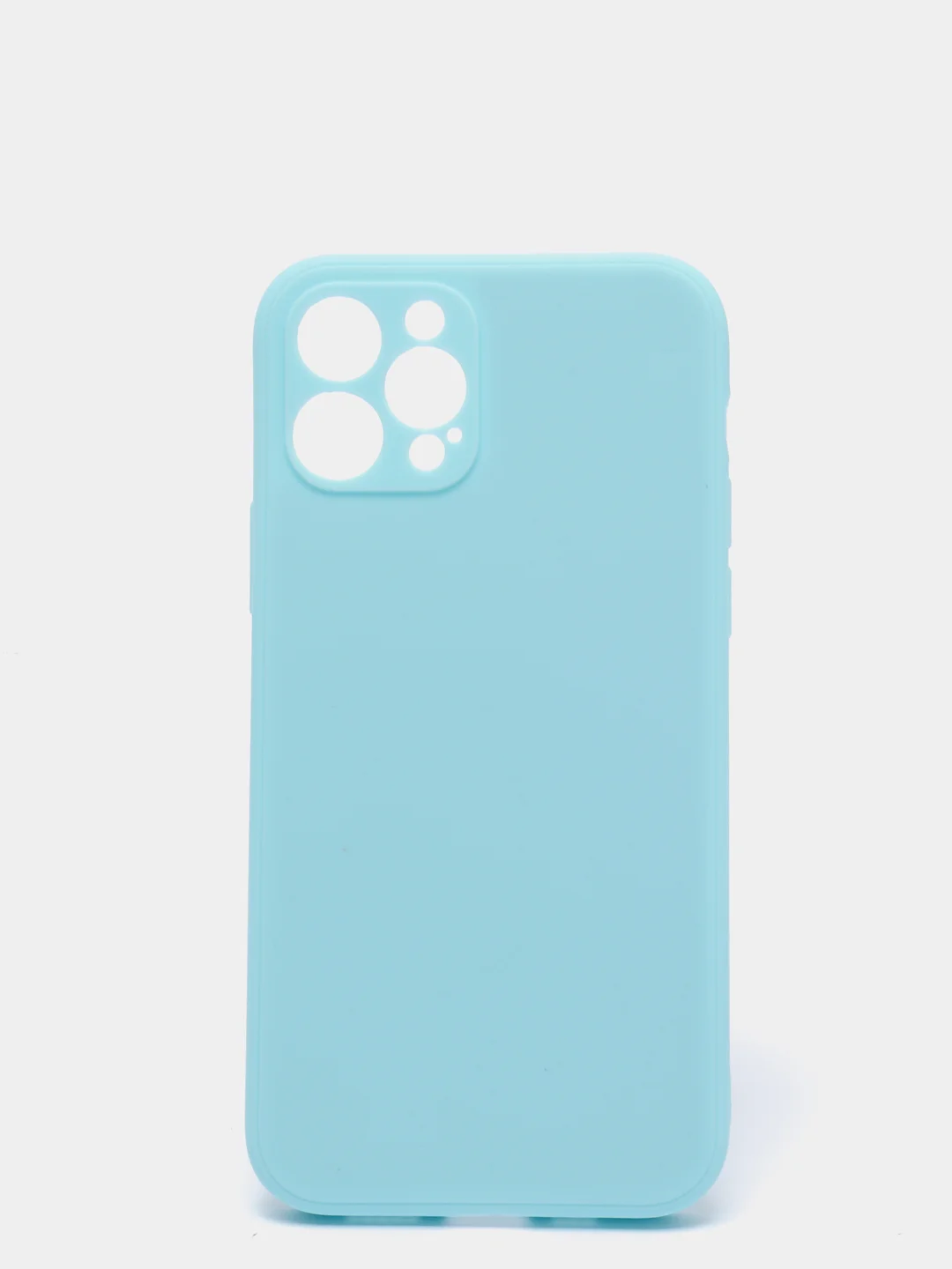Ледяной чехол силиконовый iPhone 12 PRO матовый с защитой камер, закрытым низом и бархатом внутри