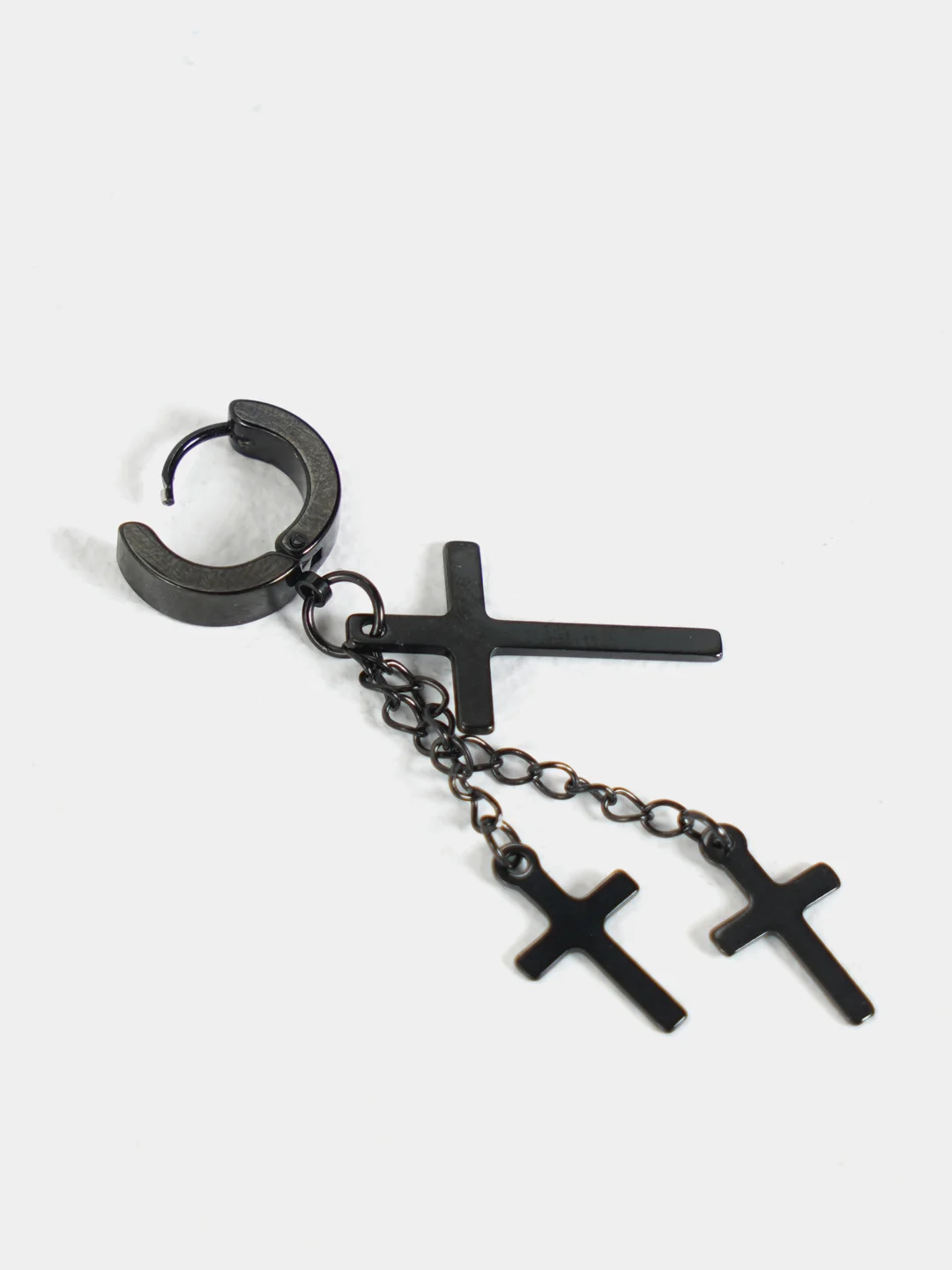 Черный серьга с 3 крестами, 1 штука, 2 цвета