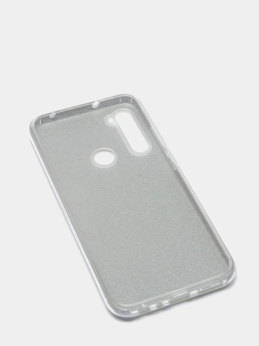 Серебряный чехол блестящий Xiaomi Redmi Note 8T, накладка c блёстками Редми Нот 8Т