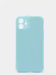 Ледяной чехол силиконовый для iPhone 12 матовый с защитой камер, закрытым низом и бархатом внутри