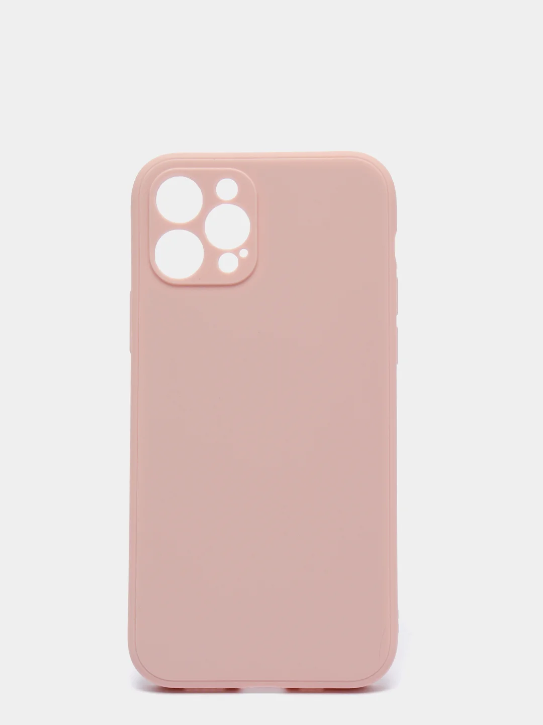 Коралловый меланж чехол силиконовый iPhone 12 PRO матовый с защитой камер, закрытым низом и бархатом внутри