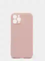 Коралловый меланж чехол силиконовый iPhone 12 PRO матовый с защитой камер, закрытым низом и бархатом внутри