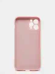 Коралловый меланж чехол силиконовый iPhone 12 PRO матовый с защитой камер, закрытым низом и бархатом внутри