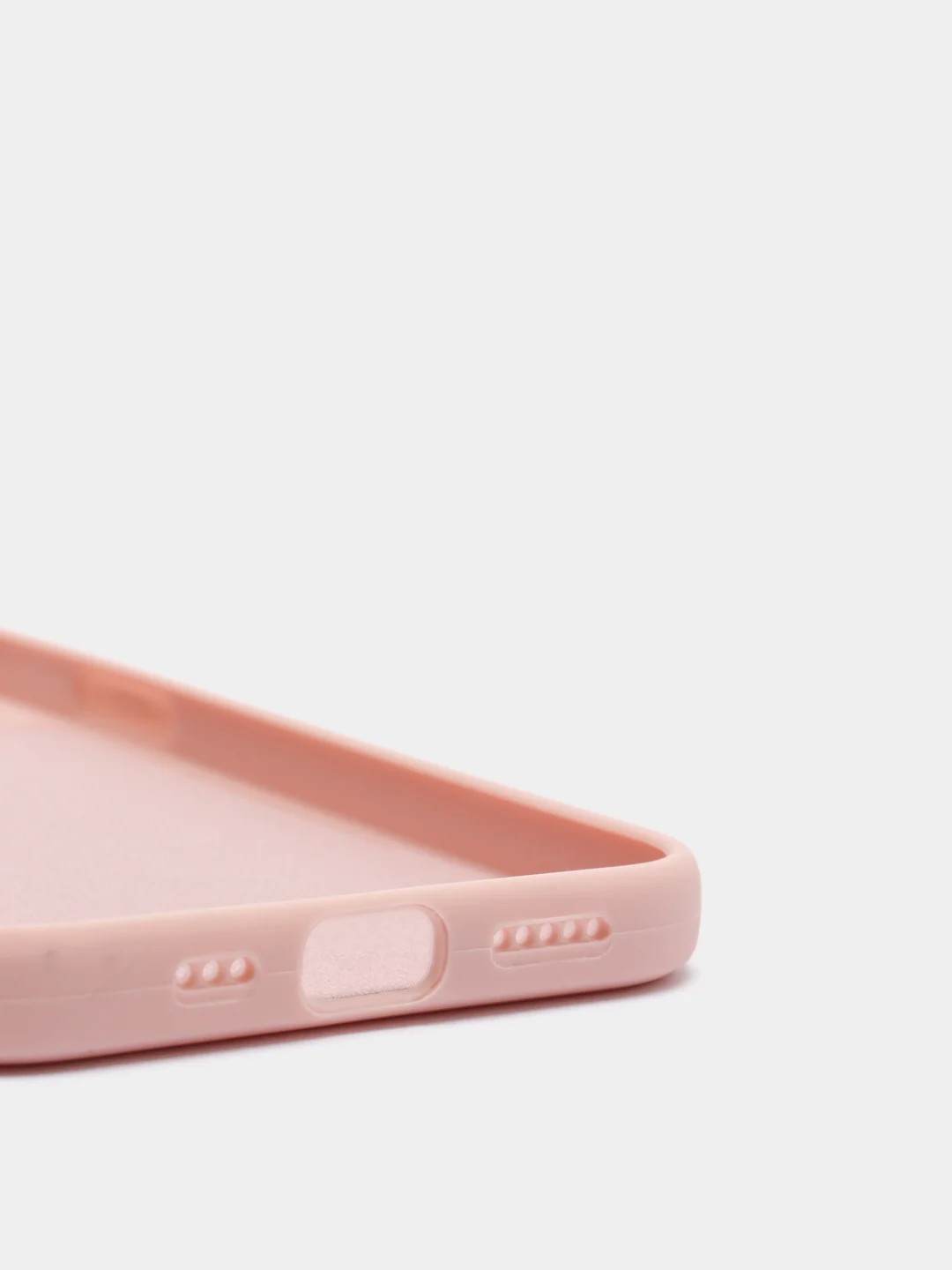 Коралловый меланж чехол силиконовый iPhone 12 PRO матовый с защитой камер, закрытым низом и бархатом внутри