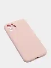 Коралловый меланж чехол силиконовый iPhone 12 PRO матовый с защитой камер, закрытым низом и бархатом внутри