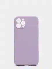 Лавандовый чехол силиконовый iPhone 12 PRO матовый с защитой камер, закрытым низом и бархатом внутри