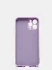 Лавандовый чехол силиконовый iPhone 12 PRO матовый с защитой камер, закрытым низом и бархатом внутри