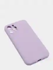 Лавандовый чехол силиконовый iPhone 12 PRO матовый с защитой камер, закрытым низом и бархатом внутри