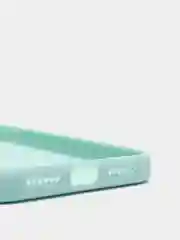 Бирюзовый чехол для iPhone XR матовый силиконовый с закрытым низом и бархатом внутри