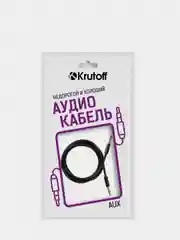 Черный аудио-кабель Krutoff Classic, 1 m, черный