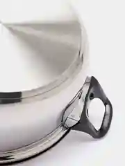 Серебряный кастрюля со стеклянной крышкой, нержавеющая сталь, 4,2 л
