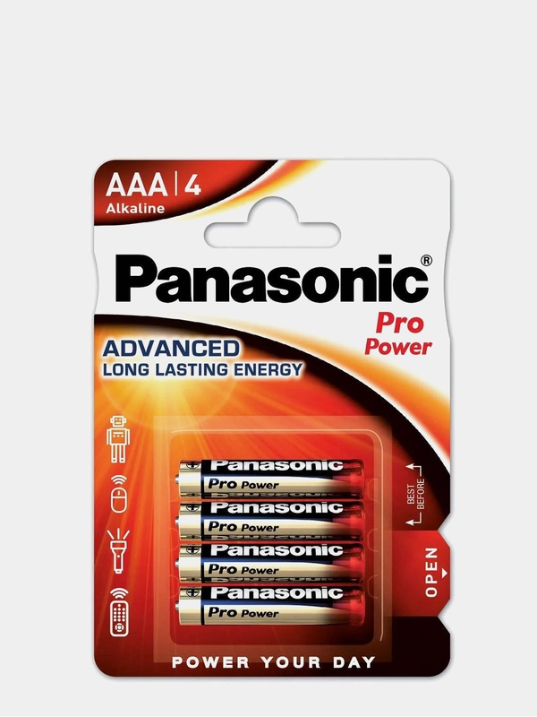 Элементы питания Panasonic LR03 PRO POWER, батарейка, 4 штуки
