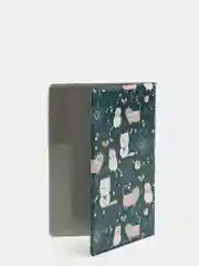 Тёмно-бирюзовый обложка на паспорт с твердой основой