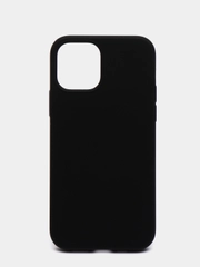 Чехол для iPhone 12/12 Pro (6.1") силиконовый матовый черный без логотипа "Премиум"