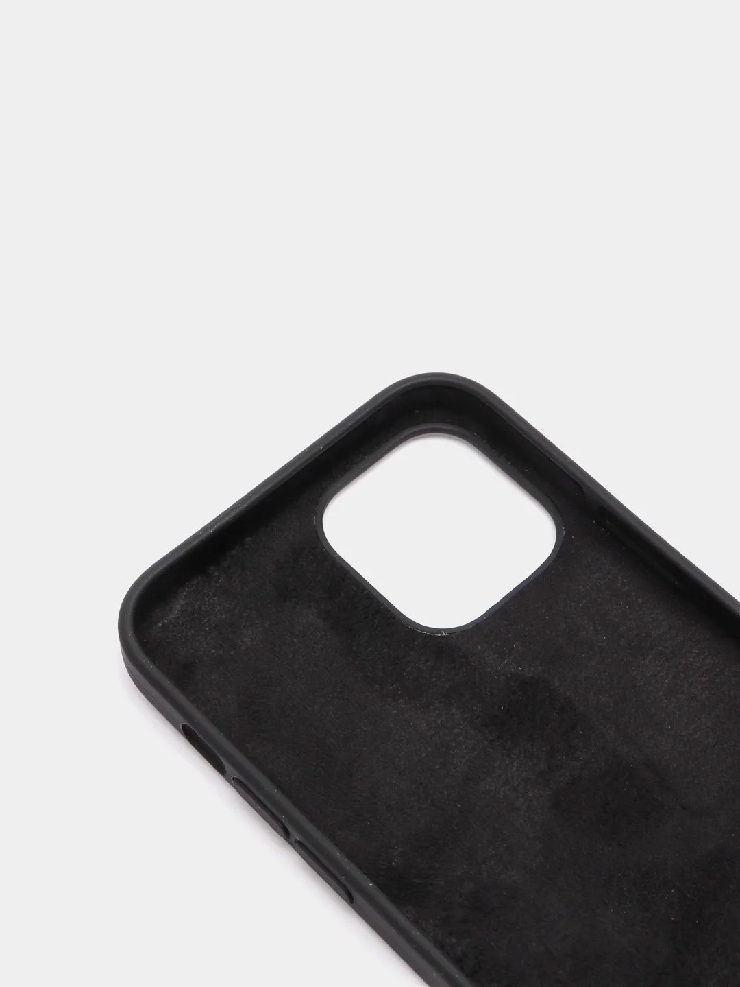 Чехол для iPhone 12/12 Pro (6.1") силиконовый матовый черный без логотипа "Премиум"