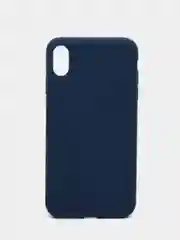 Темно-синий чехол для Apple iPhone XS Max силиконовый, матовый, однотонный