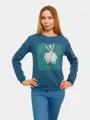 Синий свитшот женский