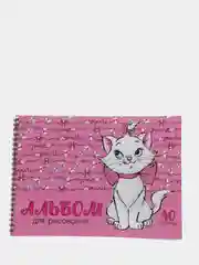 Тёмно-розовый альбом для рисования для девочек "Коты-аристократы" от Дисней, 5 видов, А4