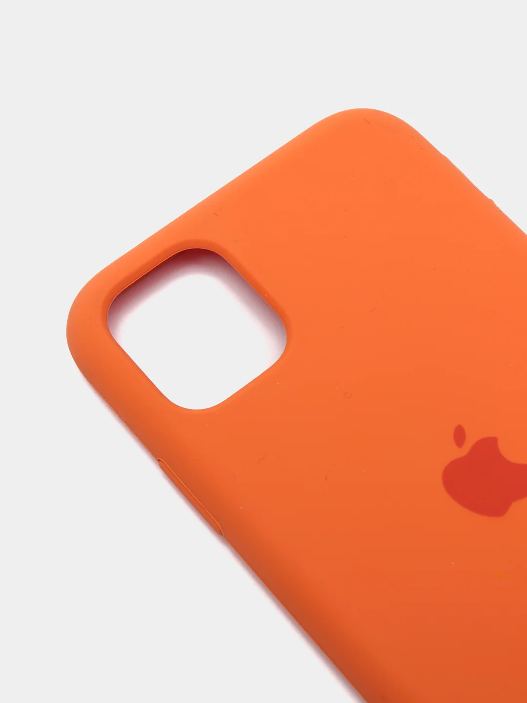 Светло-оранжевый чехол не пачкающийся с бархатом внутри IPHONE 11