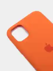 Светло-оранжевый чехол не пачкающийся с бархатом внутри IPHONE 11
