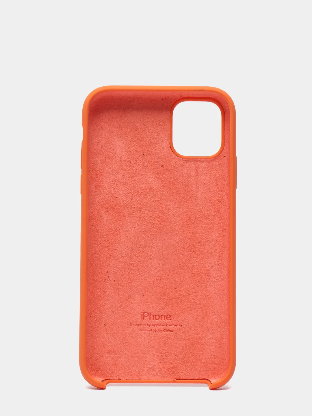 Светло-оранжевый чехол не пачкающийся с бархатом внутри IPHONE 11
