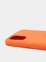 Светло-оранжевый чехол не пачкающийся с бархатом внутри IPHONE 11
