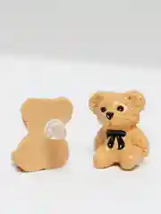 Бежевый серьги Мишки
