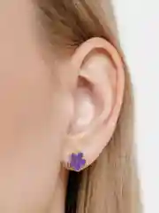 Серьги гвоздики ,фиолетовые