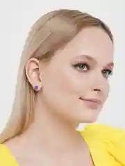 Серьги гвоздики ,фиолетовые