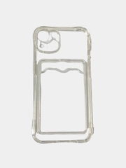 Противоударный силиконовый чехол для iPhone 13, с защитой камера и карман для карточек