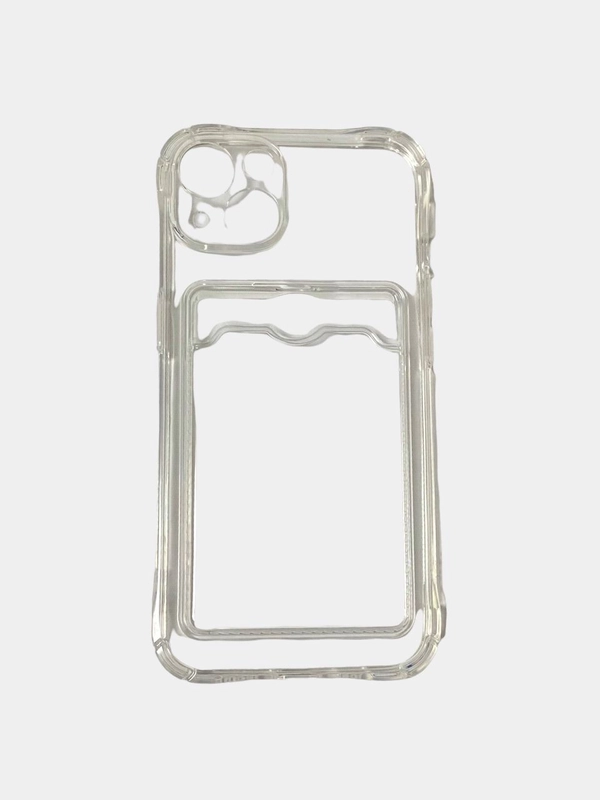 Противоударный силиконовый чехол для iPhone 13, с защитой камера и карман для карточек