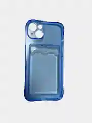 Белый противоударный силиконовый чехол для iPhone 13, с защитой камера и карман для карточек