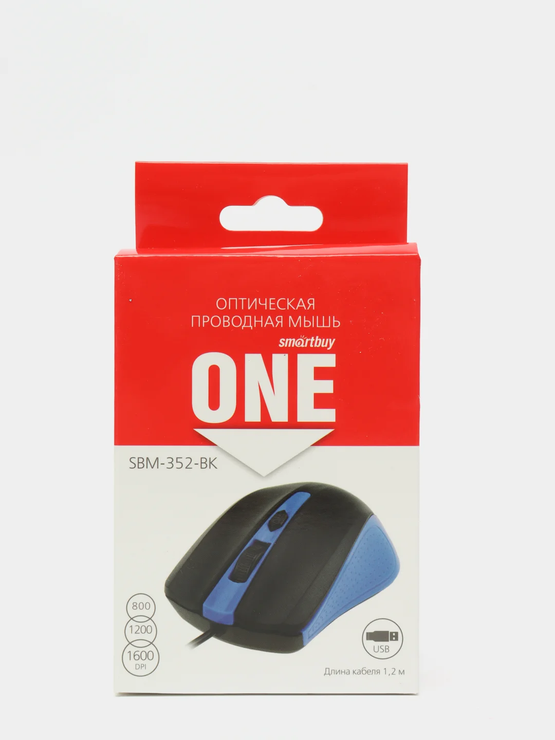 Синий мышь, проводная, Smartbuy One 352