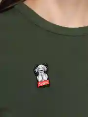 Фуксия значки деревянные "Ахегао"