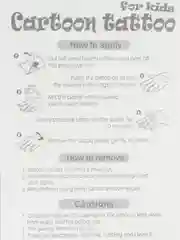 Розовый татуировки "Единороги, мультяшные животные", 12*7,5 см