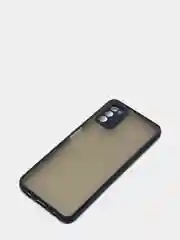 Темно-синий чехол Samsung Galaxy A03s (Самсунг Галакси А03с) пластиковый матовый с цветными кнопками