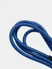 Синий кабель Micro USB, Type-C, Lightning - Iphone (быстрая зарядка андроид) тканевый нейлоновый