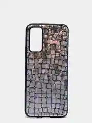 Серебряный чехол Huawei Honor 30, Honor 30 Premium, Хуавей Хонор 30 силиконовый имитация змеиной кожи