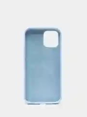Голубой чехол для iPhone 12 / 12 Pro (6.1") Silicone Case закрытый низ с логотипом