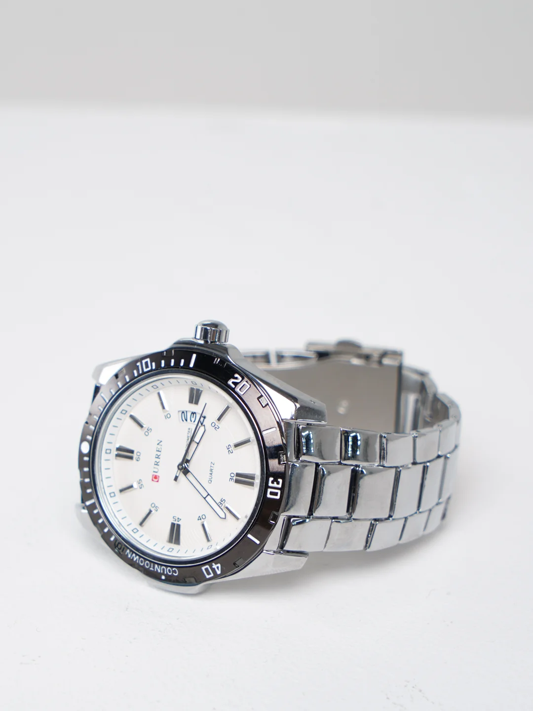 Серебряный часы наручные мужские Сurren 8110