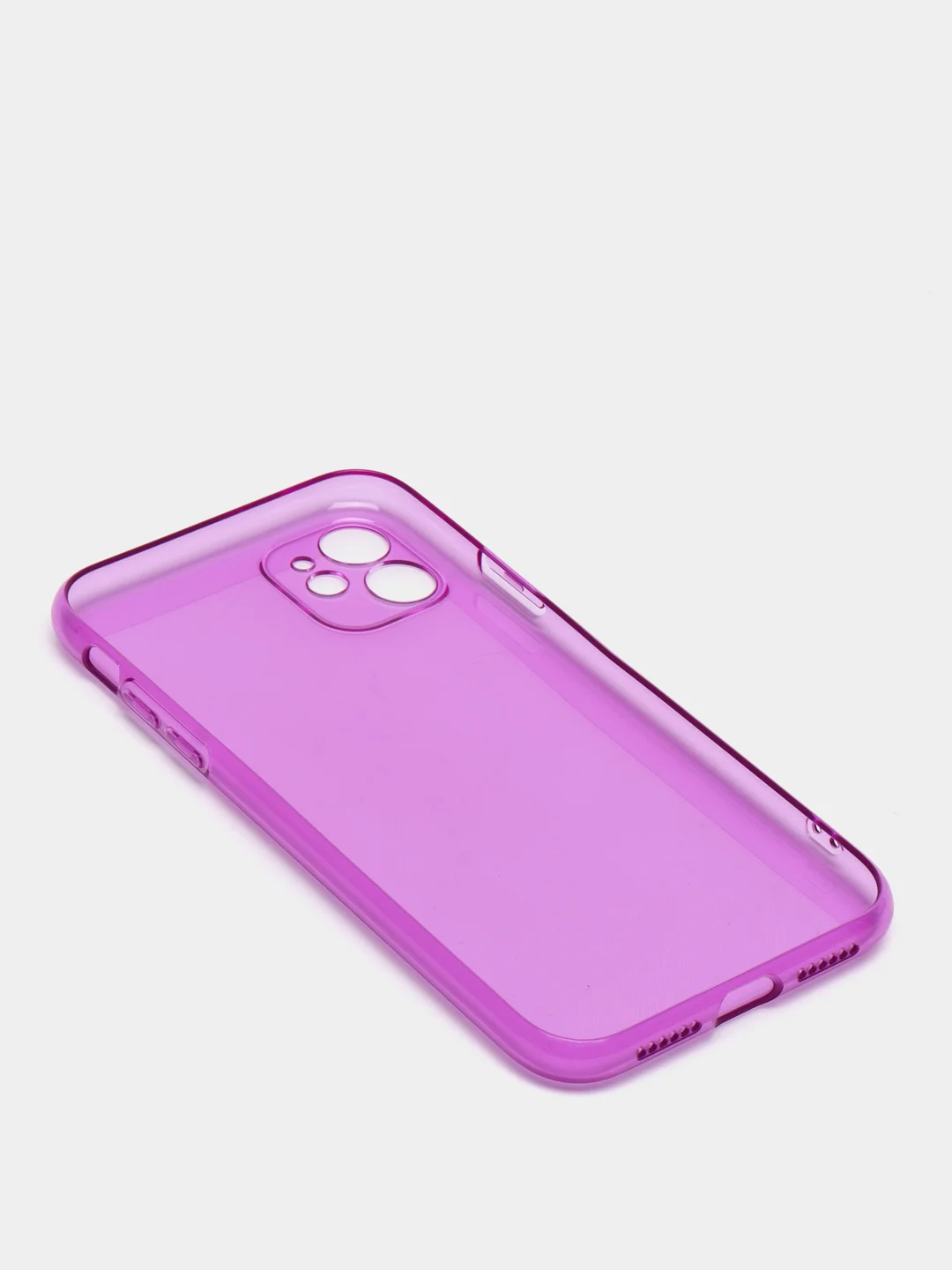 Фиолетовый силиконовый чехол для iPhone 11, iPhone 12