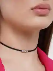 Серебряный чокер Black