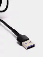 Черный кабель Micro USB, Type-C, Lightning - Iphone (быстрая зарядка андроид) тканевый нейлоновый