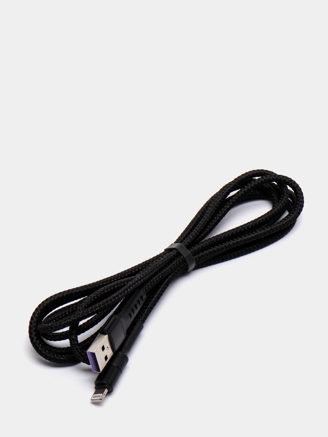 Черный кабель Micro USB, Type-C, Lightning - Iphone (быстрая зарядка андроид) тканевый нейлоновый