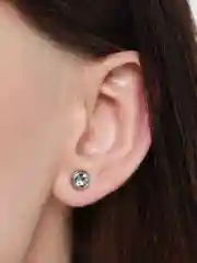 Серый серьга-гвоздик из нержавеющей стали, 8 цветов, 2 штуки