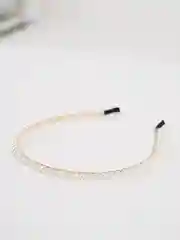Серебряный ободок с жемчугом, металлический